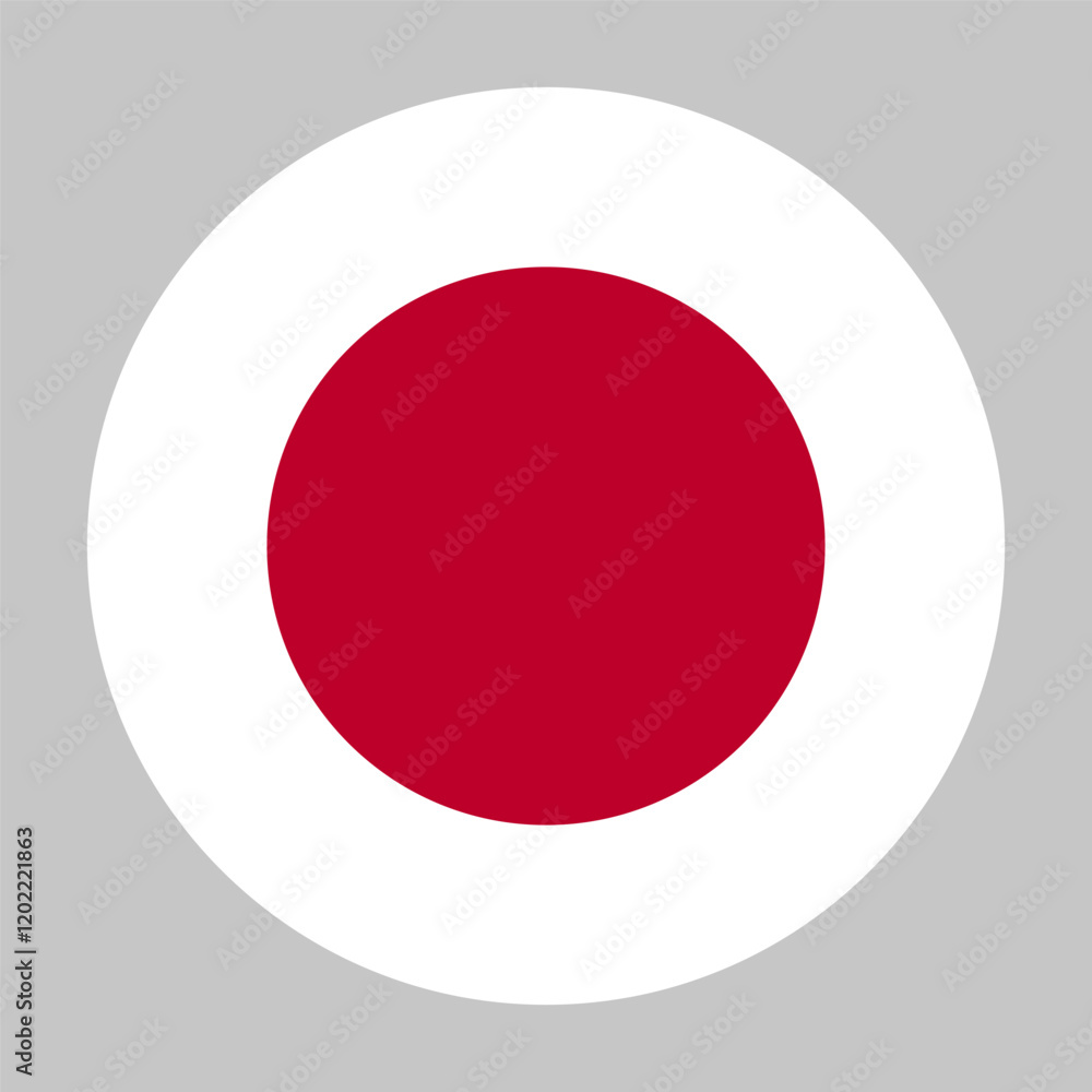 Flag of Japan round shape, national symbol Flag of Japan round shape, national symbol