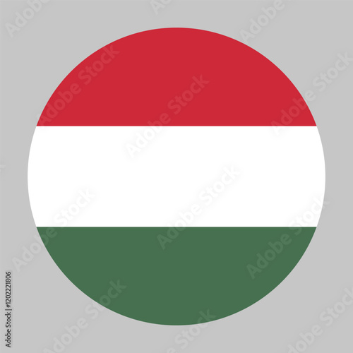 Free Download Flag of Hungary round shape, national symbol - GFXLoad