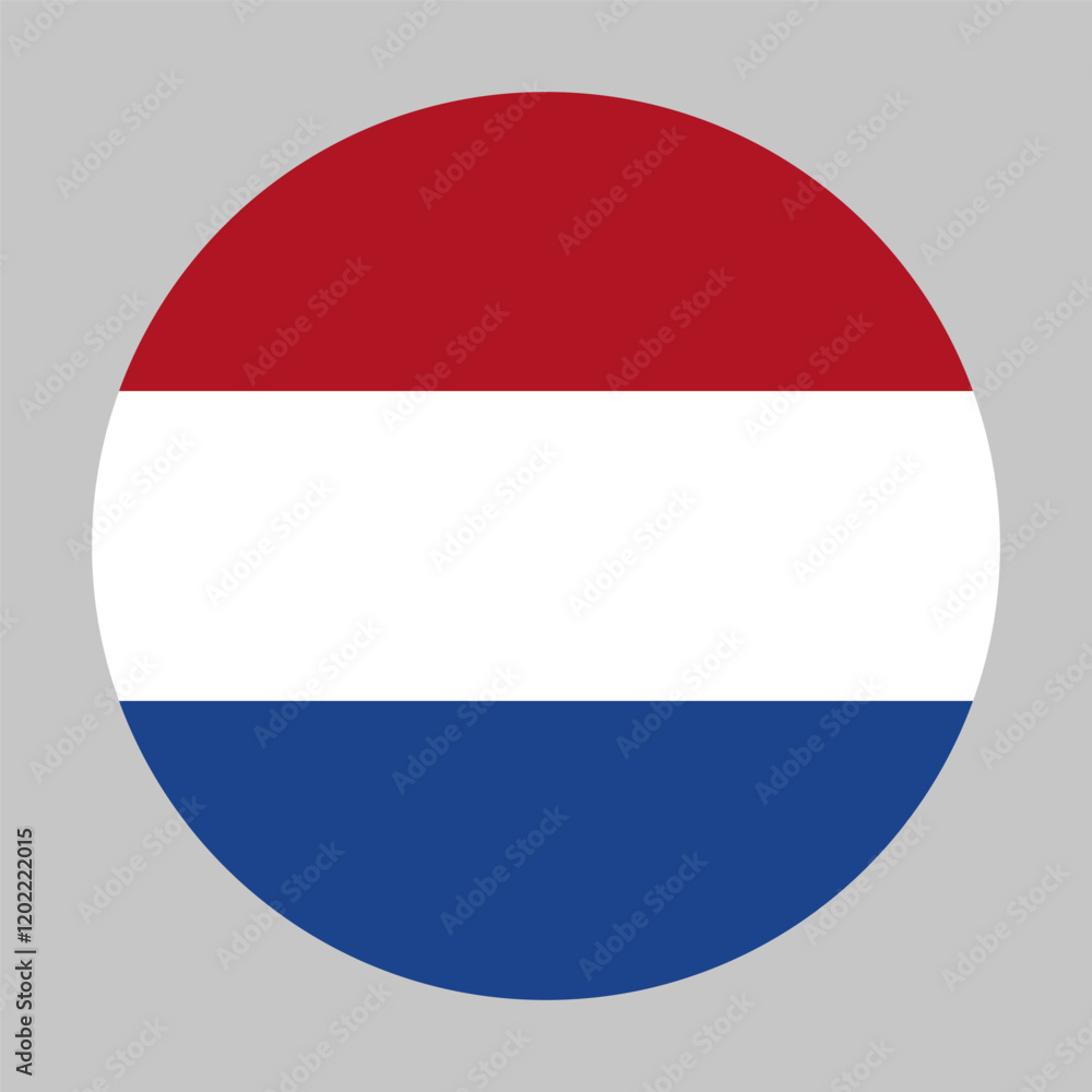 Flag of Netherlands round shape, national symbol Flag of Netherlands round shape, national symbol