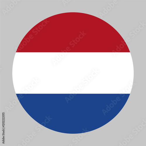 Free Download Flag of Netherlands round shape, national symbol - GFXLoad