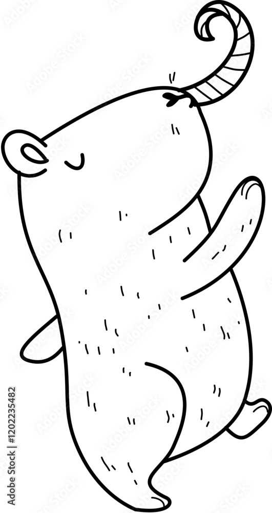 Cute capybara. Childish doodle hand drawn vector illustration isolated on white background. Cute capybara. Childish doodle hand drawn vector illustration isolated on white background.