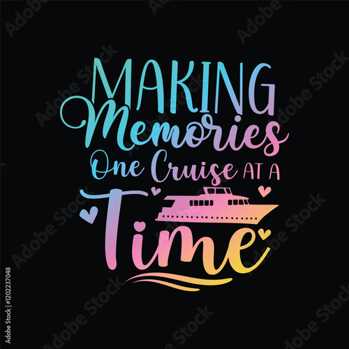 Family Vacation t shirt design, Vacation t shirt design, Cruise t shirt, This design is ideal for prints, t-shirt, mug, poster, and many other tasks, Sail ship anchor, t-shirt print. Sea cruise vector