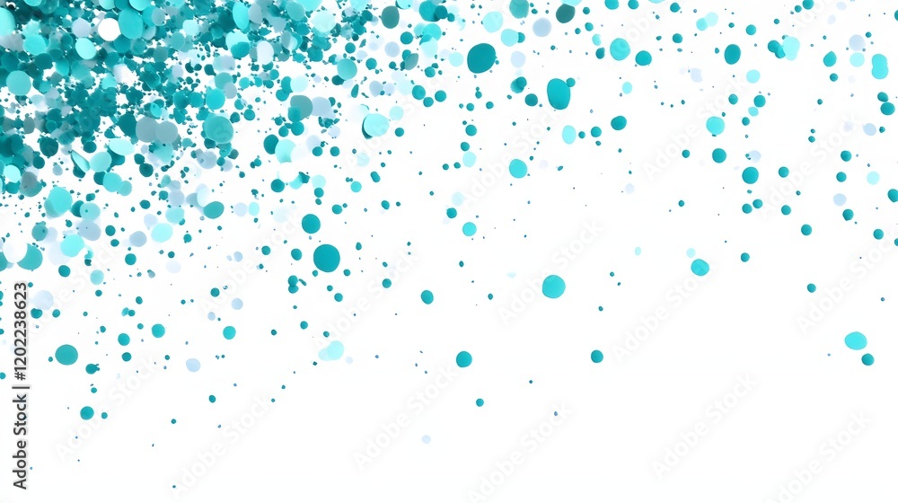 Abstract Teal and White Circle Scatter Pattern Abstract Teal and White Circle Scatter Pattern
