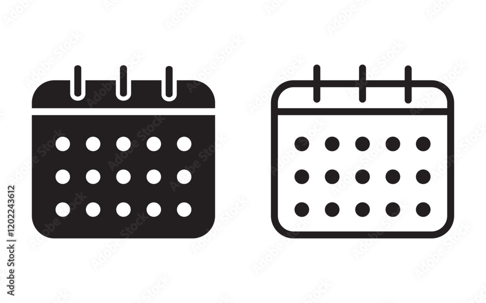 Calendar vector icons. Set of calendar symbols, Meeting Deadlines icon. Time management, Appointment schedule flat icon icon. Calendar vector icons. Set of calendar symbols, Meeting Deadlines icon. Time management, Appointment schedule flat icon icon.