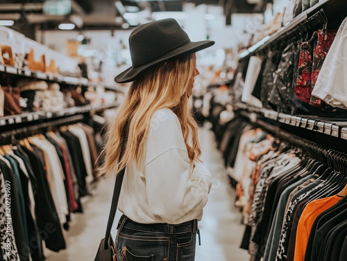Woman Shopping at Market
