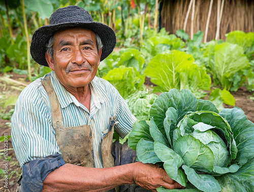 Gardener in Vegetable Field