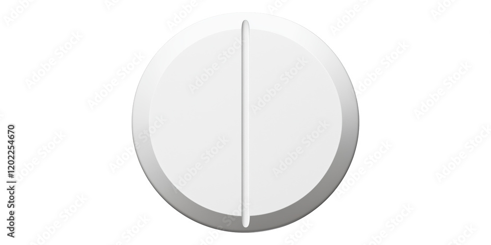 Circular white pill isolated on transparent background Circular white pill isolated on transparent background