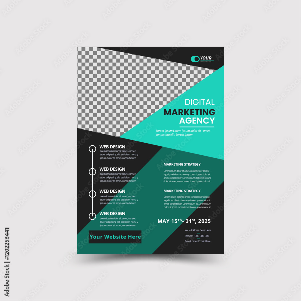 Obraz premium Creative Corporate Modern Business flyer design template Or Promotional Business A4 size Brochure Design