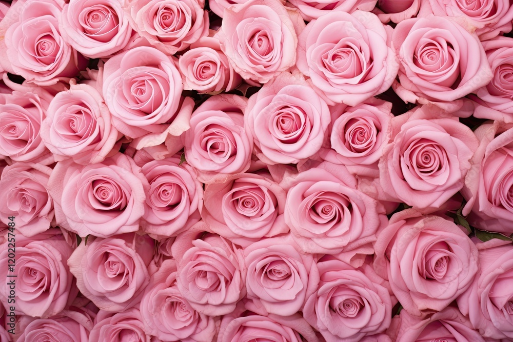 Big Beautiful Bouquet of Blooming Pink Flowers - Top View for Greeting Cards and Color Therapy Concept Big Beautiful Bouquet of Blooming Pink Flowers - Top View for Greeting Cards and Color Therapy Concept