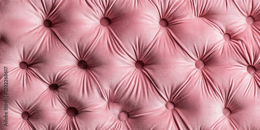 Fototapeta premium Pink Upholstered Couch Close Up