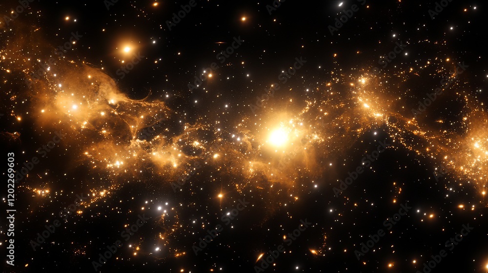 Glowing particles in a grainy video against a black background, abstract visual effect with a cosmic atmosphere. Glowing particles in a grainy video against a black background, abstract visual effect with a cosmic atmosphere.