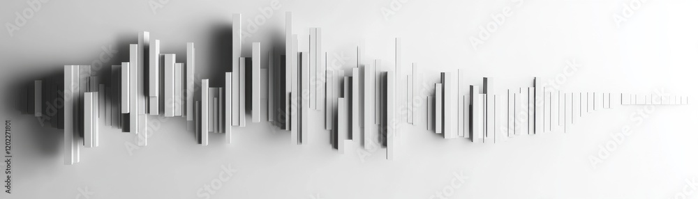 Obraz premium A creative audio waveform design displayed in a minimalist style, emphasizing sound.