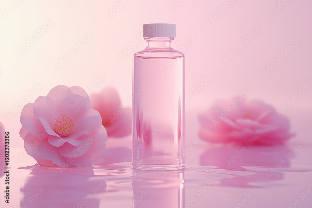 Pink Liquid and Flowers Pink Liquid and Flowers