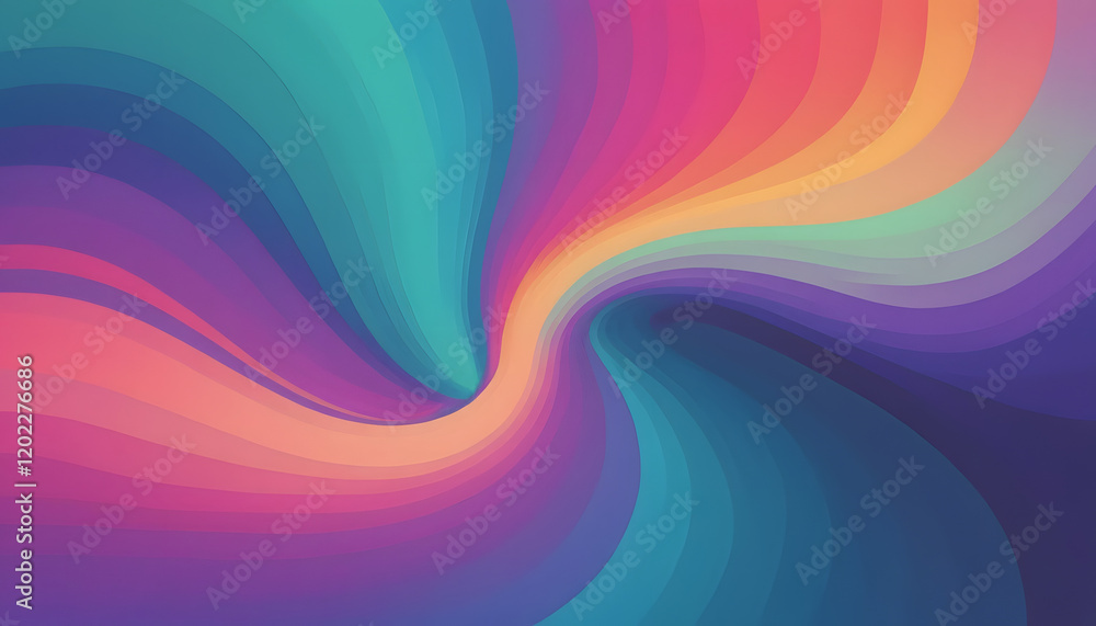 Obraz premium Colorful Abstract Wave Pattern
