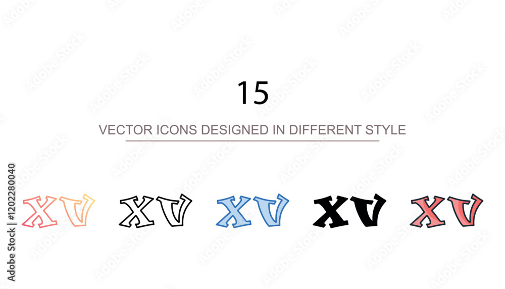 15 icon design with white background stock illustration 15 icon design with white background stock illustration