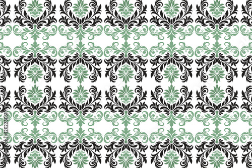seamless floral pattern with detailed flower and leaf motifs vintage ornamental design for fabric wallpaper textile prints and creative design works