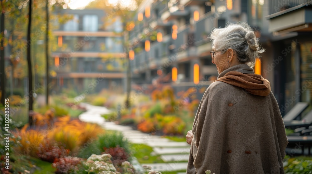 Naklejka premium Elderly Care in a Nursing Home Generative AI