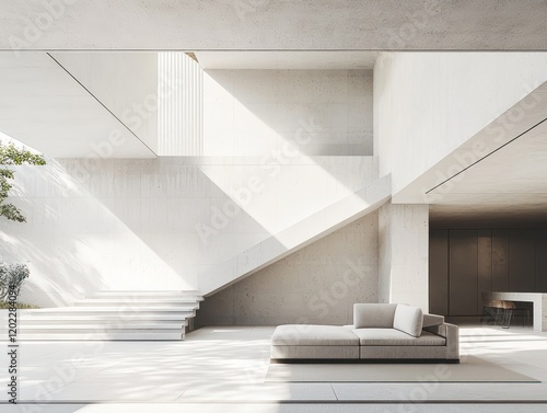 Modern architectural lines in a minimalist composition