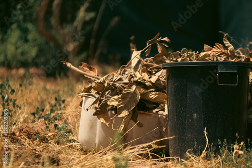 Jardinage - feuilles mortes.