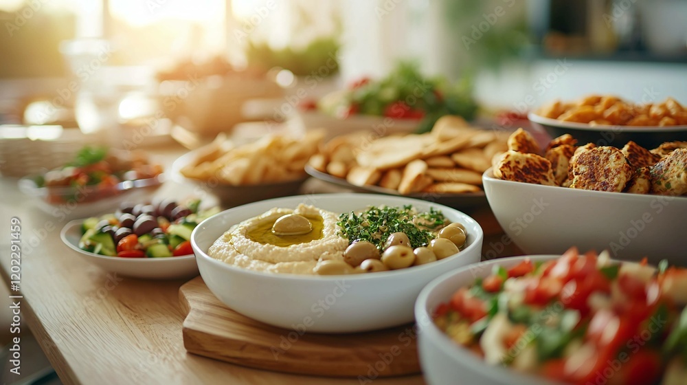 Delicious feast preparation modern kitchen food display bright environment close-up view culinary art Delicious feast preparation modern kitchen food display bright environment close-up view culinary art
