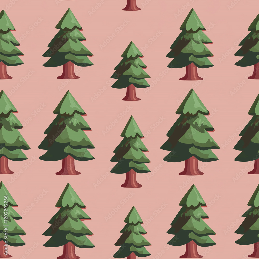 Redwood continuous icon pattern, Redwood repeating background Redwood continuous icon pattern, Redwood repeating background