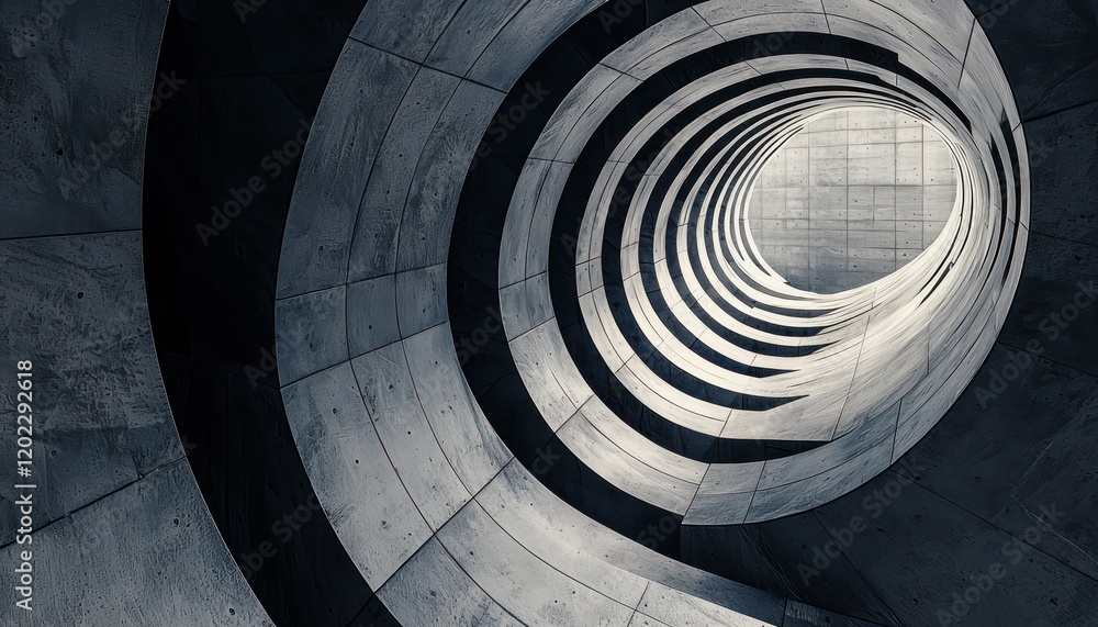Fototapeta premium Geometric abstract pattern creating a modern architectural flow