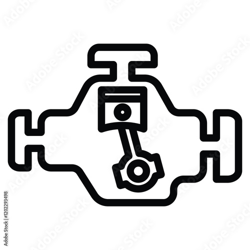 Engine Part icon line vector illustration