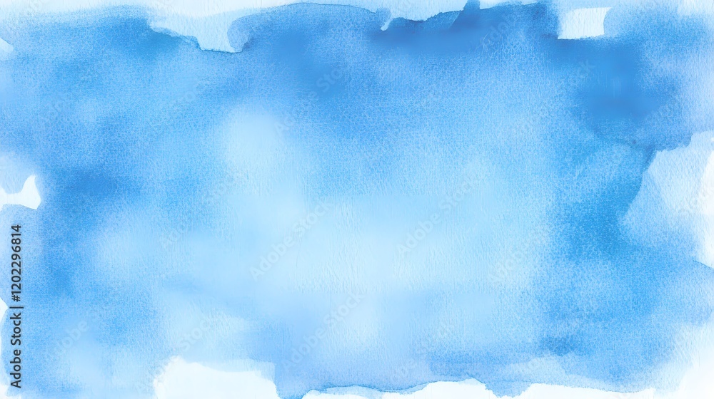 Fototapeta premium Abstract Light Blue Watercolor Wash Background