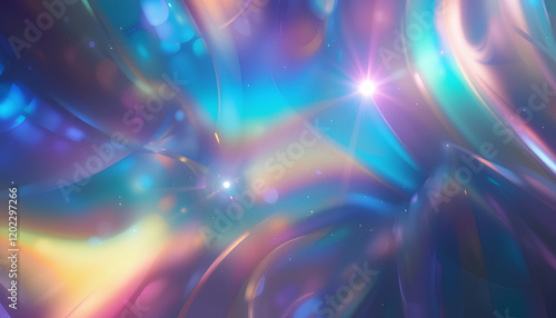 Beautiful colorful crystal background, shining with pastel colors, evoking a sense of wonder and serenity