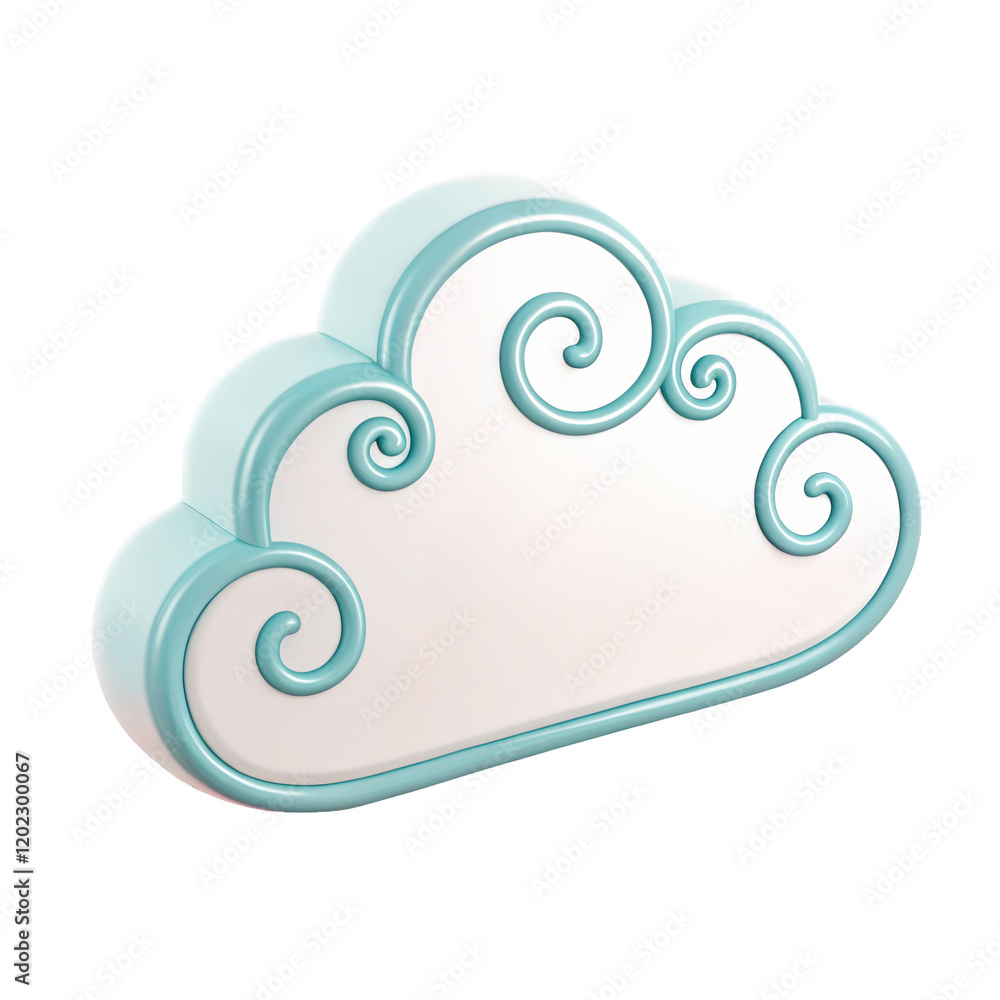 chinese cloud 3d illustration icon chinese cloud 3d illustration icon