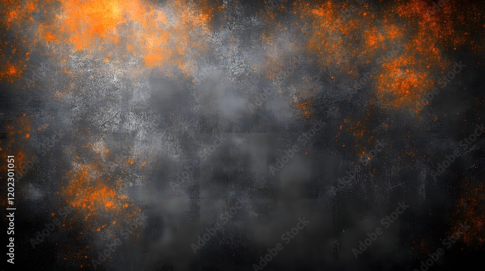 Obraz premium Dark Grey Background With Orange Rust Texture