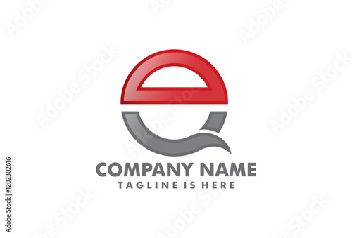 Letter e q Logo. Minimalist Circular Lines Typography Style. Combined Shape Logotype Concept usable for Brand, Business, Company, Corporate, identity related with Initial E Q or q e.