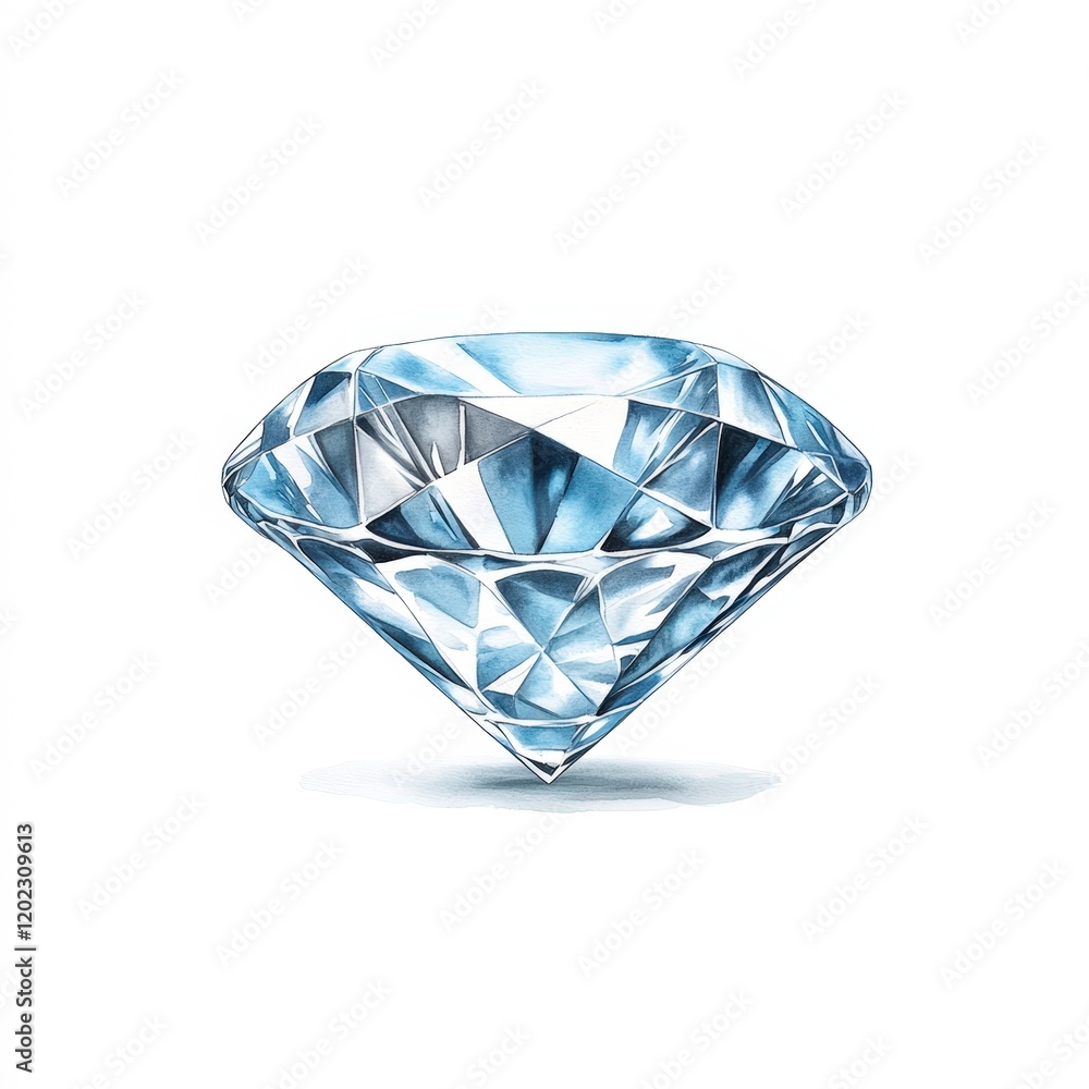 A stunning illustration of a blue diamond, perfect for jewelry marketing, luxury brand promotions, or articles about gemstones, This image conveys elegance and sophistication, A stunning illustration of a blue diamond, perfect for jewelry marketing, luxury brand promotions, or articles about gemstones, This image conveys elegance and sophistication,