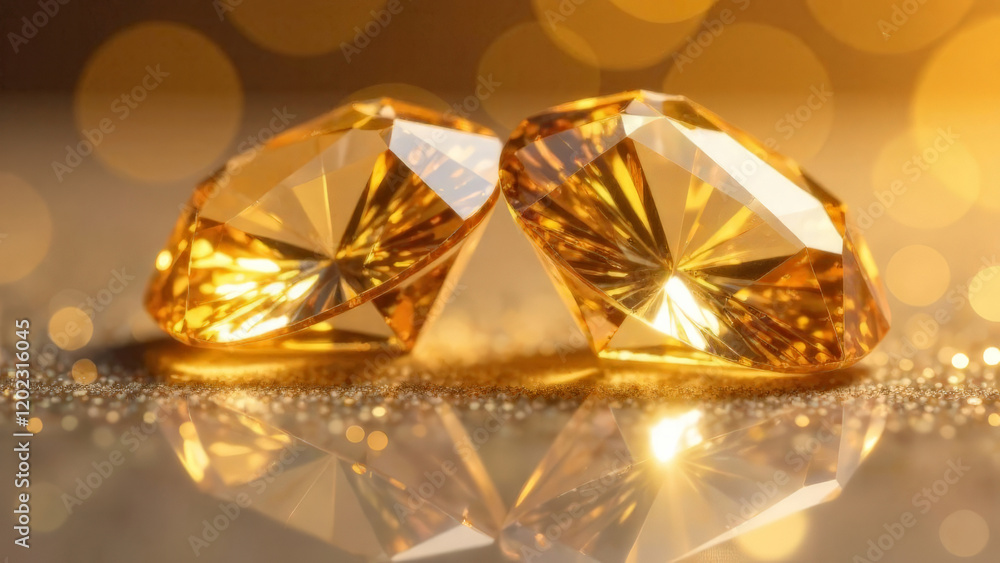 Golden diamonds on a delicate background. Golden diamonds on a delicate background.