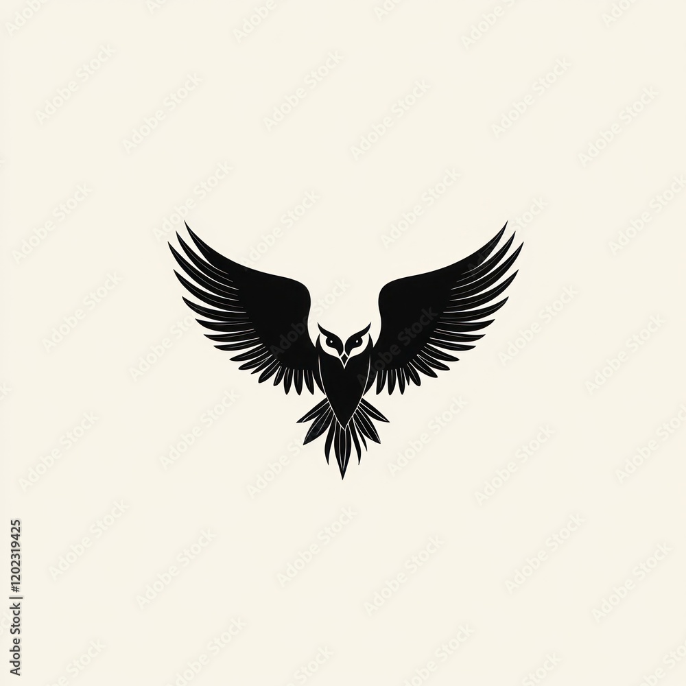 Majestic eagle, wings spread, soaring, light background, logo design Majestic eagle, wings spread, soaring, light background, logo design