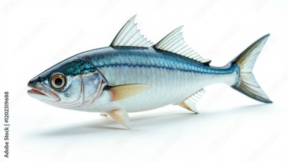 Obraz premium Fresh fish on a white background.