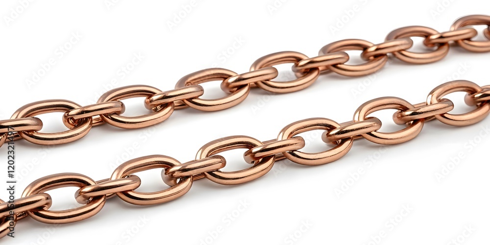 Fototapeta premium Rose Gold Chunky Chain Bracelet with Polished Luxury Design V8