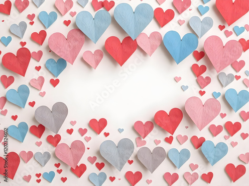 valentine background with paper heart