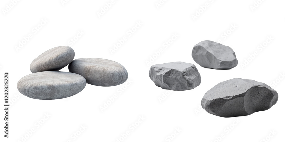 Isolated Floating Rocks On A Plain White Background, Perfect For Use In Digital Design As A Cutout Png Image File. 00001 Isolated Floating Rocks On A Plain White Background, Perfect For Use In Digital Design As A Cutout Png Image File. 00001