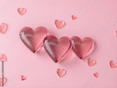 pink hearts background