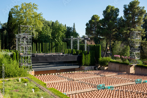 Generalife Theatre located within the Alhambra complex in Granada, Spain