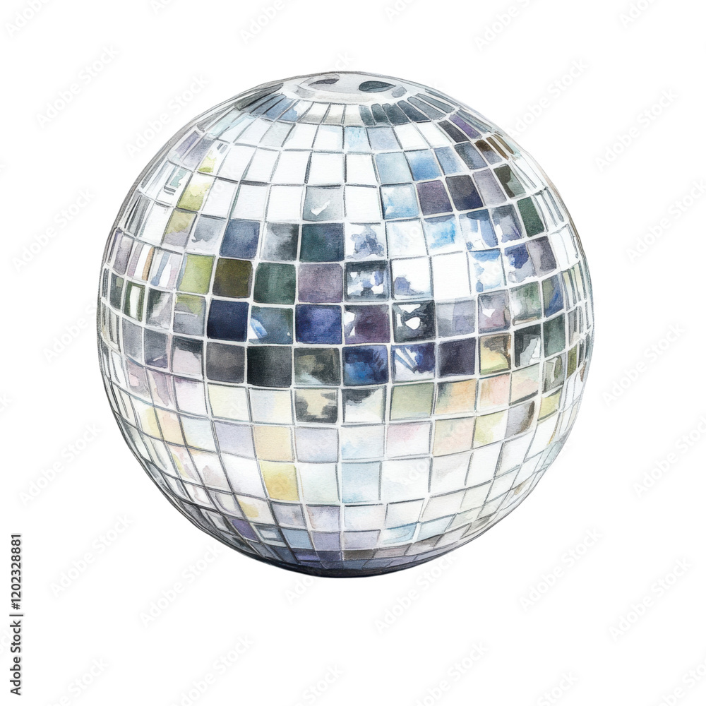 Fototapeta premium Disco Ball Clipart Vector Illustration - Retro Party Vibes