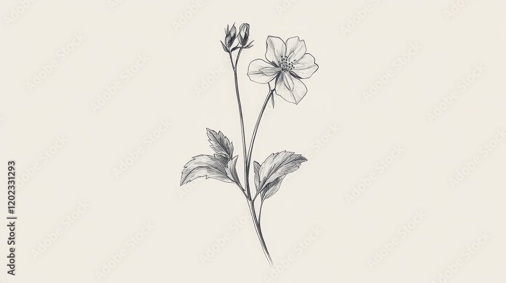 line icon of a single flower stalk line icon of a single flower stalk