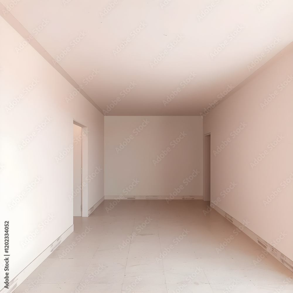 Fototapeta premium pastel colored liminal space, 3d render