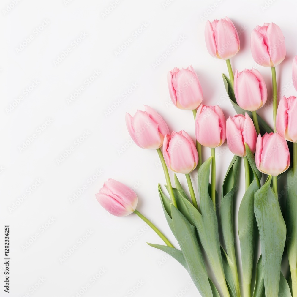 Delicate Pink Tulips Bouquet for Romantic and Elegant Floral Decorations Delicate Pink Tulips Bouquet for Romantic and Elegant Floral Decorations