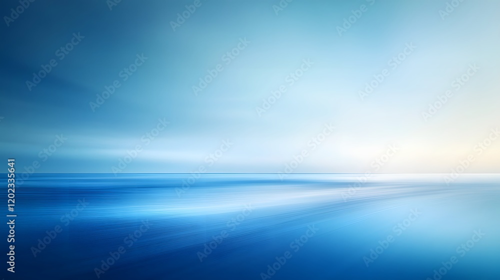 Obraz premium Serene Blue Ocean Horizon Abstract Artwork