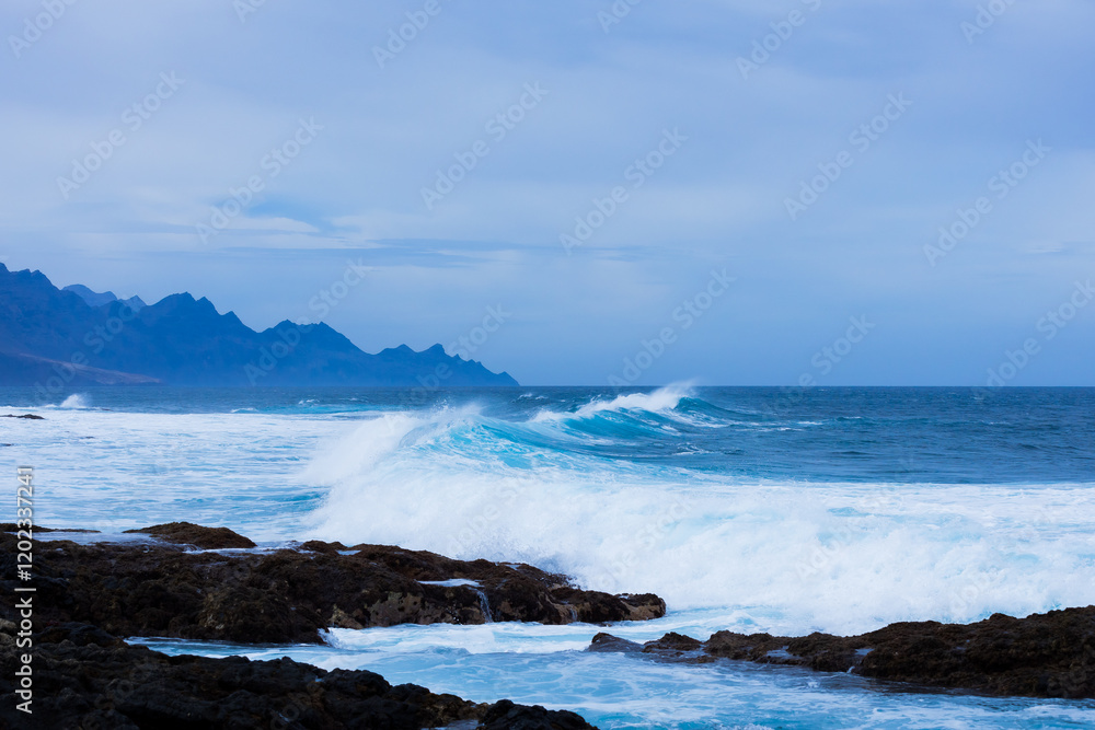 Küste Gran Canaria Spanien Wellen Wasser Küste Gran Canaria Spanien Wellen Wasser