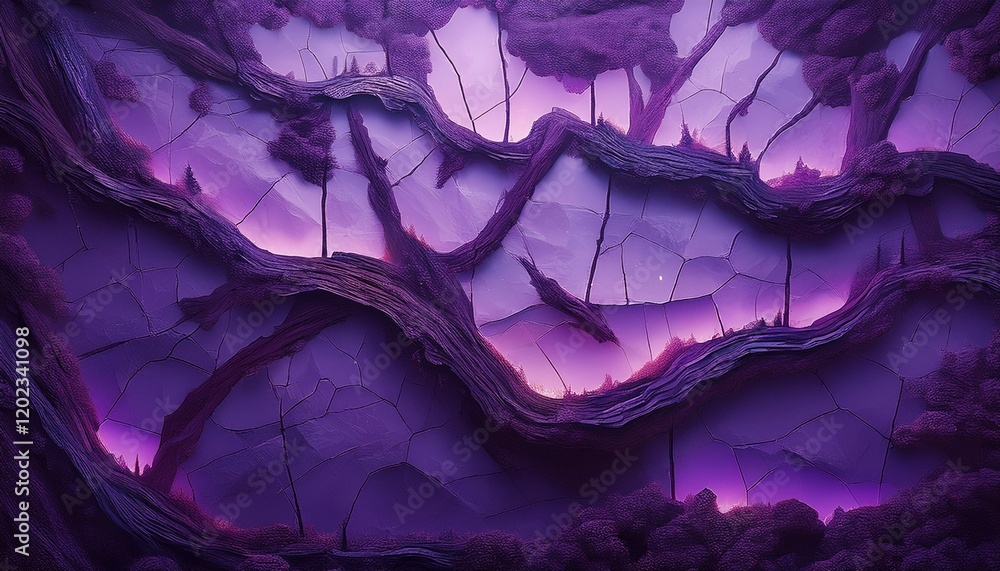 Obraz premium cracked purple history