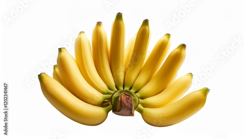 cavendish banana isolated on white history with clipping path