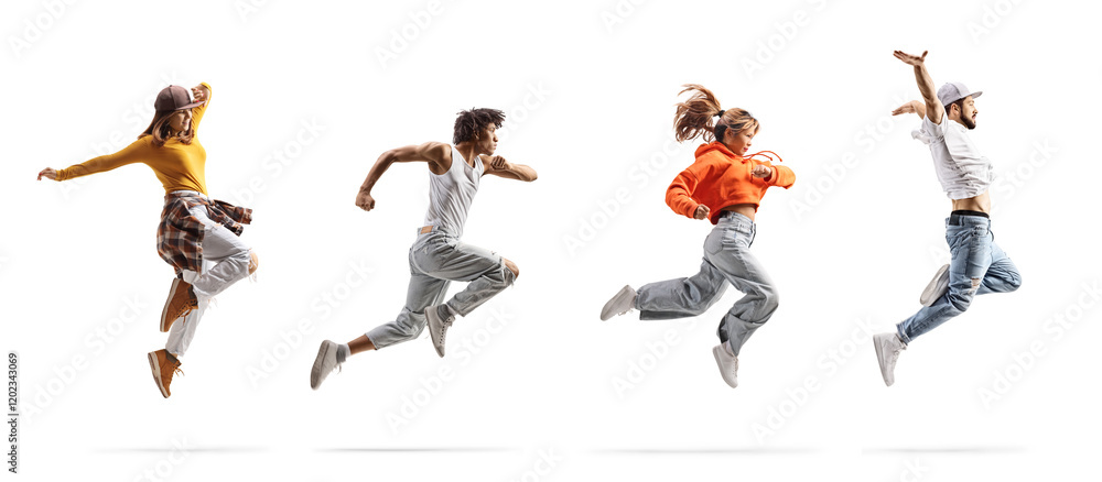 © Ljupco Smokovski - Group of dancers jumping © Ljupco Smokovski - Group of dancers jumping